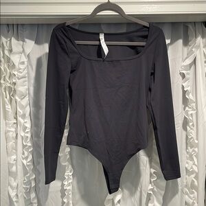 CRZ yoga Black Long Sleeve Bodysuit nwt large